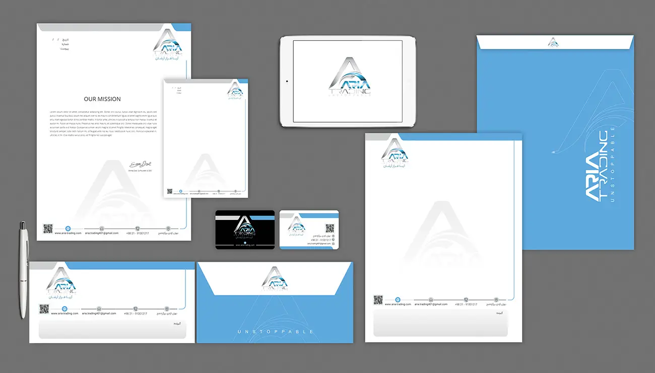 طراحی ست اداری شرکت آریا فراز